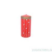Свеча классическая 15 х 7 см &quot;Gold ring&quot; (лакированный красный) / 229307