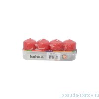 Свечи столбик 6 х 4 см 4 шт &quot;Красные /Bolsius&quot; / 257275
