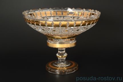 Конфетница 30 см н/н &quot;Max Crystal /Золотые окошки /шарики&quot; / 105422