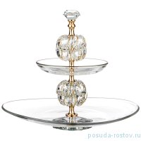 Этажерка 2-х ярусная 27 см &quot;Magic Crystal&quot; (17 х 17/33 х 29 см)  / 233150