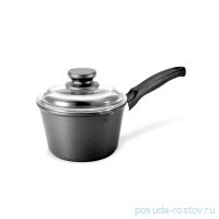 Ковш 16 см со стеклянной крышкой 1,5 л &quot;Blackplus /Risoli&quot; / 290065