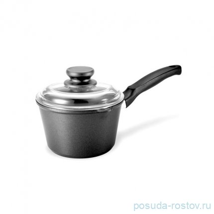 Ковш 16 см со стеклянной крышкой 1,5 л &quot;Blackplus /Risoli&quot; / 290065
