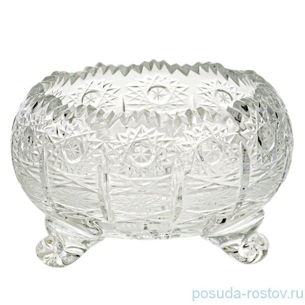 Конфетница 11,4 см на 3-х ножках "Хрусталь резной" / 167809