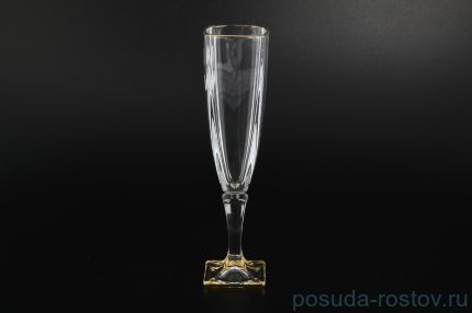 Бокалы для шампанского 140 мл 6 шт &quot;Ареззо /Золотой кант&quot; / 096299
