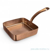 Сковородка 12 x 12 x 3.5 см квадратная мини с одной ручкой для подачи &quot;Hammered&quot; / 370366
