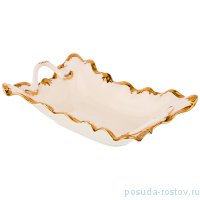 Фруктовница 25 см с ручками &quot;Золотая окантовка&quot; / 194608