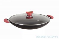 Сковорода-вок 30 см с крышкой антипригарное покрытие черная &quot;TURKISH WOK &amp; PANS&quot; / 295515