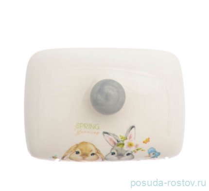 Маслёнка 17 х 12,5 х 8,3 см с крышкой &quot;Spring Bunnies&quot; / 280002