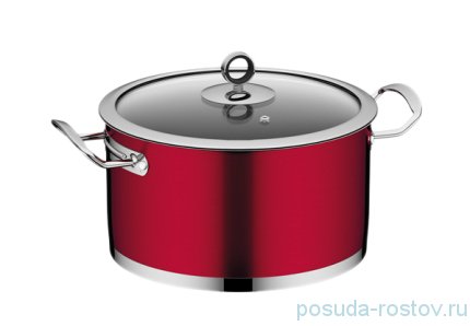 Кастрюля 24 см со стеклянной крышкой 5,8 л &quot;CERVENA&quot; / 164334
