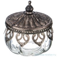 Ваза декоративная 9 х 6,5 см с металлической крышкой / 209362
