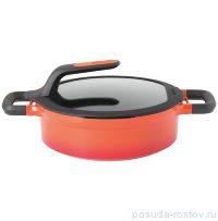 Сотейник 24 см с двумя ручками с крышкой 3,3 л &quot;Gem red&quot; / 162376