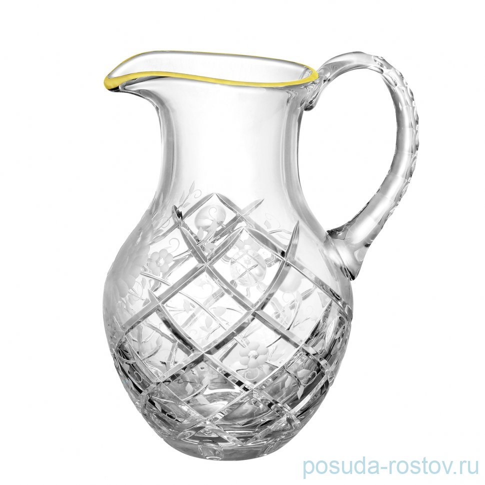 Кувшин для воды 1,5 л "Роза /Золотой кант" / 361590