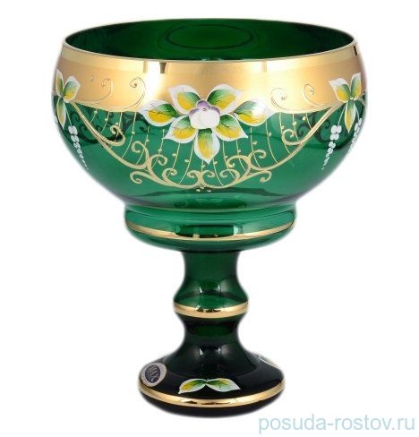 Конфетница 20 см н/н зеленая "Лепка" / 099264
