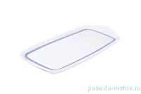 Поднос 35 х 15,5 см прямоугольный &quot;Опал /Голубые пластины&quot; / 263181