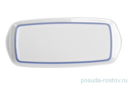 Поднос 35 х 15,5 см прямоугольный &quot;Опал /Голубые пластины&quot; / 263181