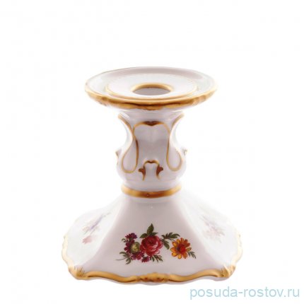Подсвечник 28 см &quot;Корона /Мейсенский букет&quot; / 156966