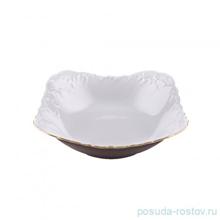 Салатник 27 см квадратный &quot;Рококо /Отводка золото&quot;  / 109957