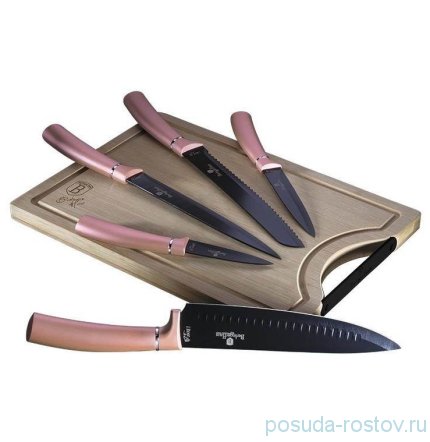Набор кухонных ножей 6 предметов с разделочной доской &quot;I-Rose Collection&quot; / 280753