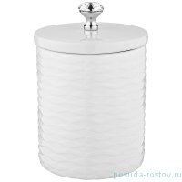 Банка для сыпучих продуктов 11 х 11 х 14 см белая &quot;CRYSTAL&quot; / 256893