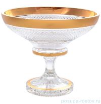 Фруктовница 30 см н/н &quot;Bohemia gold /Матовое золото&quot; / 143952