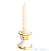 Подсвечник 6 см &quot;Кленовый лист /Белый&quot; / 085335