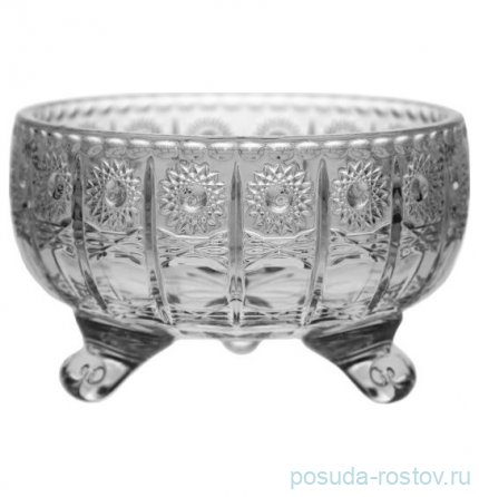 Ваза для конфет 12,5 см на 3-х ножках &quot;Хрусталь резной /500PK&quot; / 122715