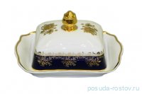Маслёнка 250 гр &quot;Мэри-Энн /Золотая роза /Кобальт&quot; / 080218