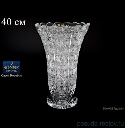 Ваза для цветов 40 см &quot;S.Crystal /Хрусталь резной&quot; / 064136