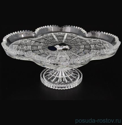 Блюдо 24 см фигурное н/н &quot;S.Crystal /Хрусталь резной&quot; / 060340