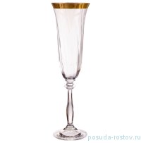 Бокалы для шампанского 190 мл 6 шт &quot;Анжела /Золотая полоса&quot; V-D / 128470