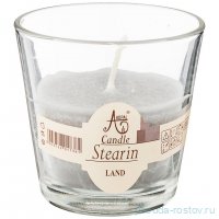Свеча ароматическая стеариновая в стакане land диаметр 7,5 см высота 7,5 / 211048