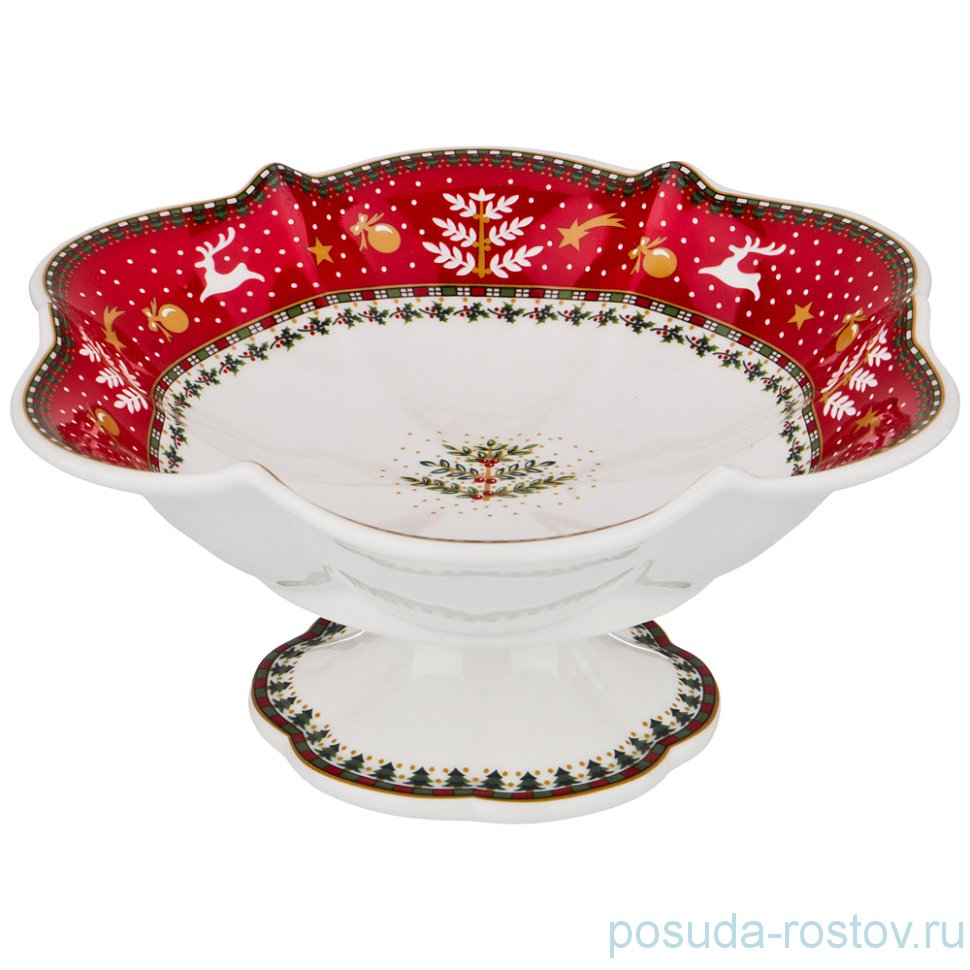 Конфетница 17,5 х 16 х 8 см н/н "christmas collection /красная" / 192114