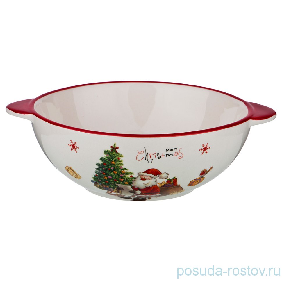 Блюдо 19 х 15 х 6 см глубокое "merry christmas" / 190317