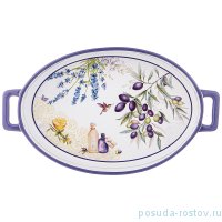 Блюдо 36,5 х 21 х 6 см овальное с ручками &quot;Прованс /Оливки&quot; / 233075