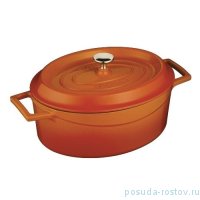 Кастрюля 33 см с крышкой овальная 6,42 л &quot;Lava /Orange&quot; / 221021