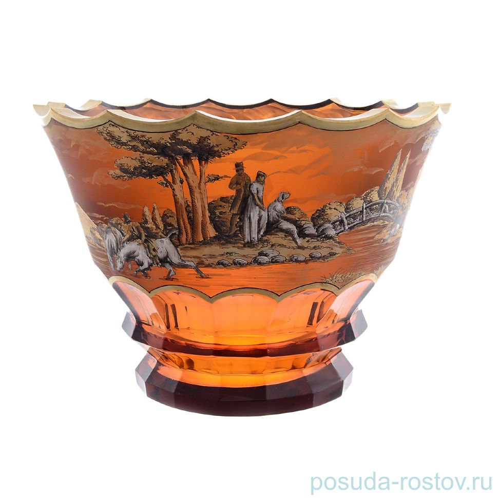 Конфетница 22 см "Эгерманн /Амбер /Свидание" роспись пером / 155551