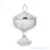 Ваза для конфет 24 см н/н с крышкой &quot;Персей /Без декора&quot;  / 053496