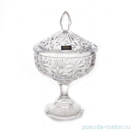 Ваза для конфет 24 см н/н с крышкой &quot;Персей /Без декора&quot;  / 053496