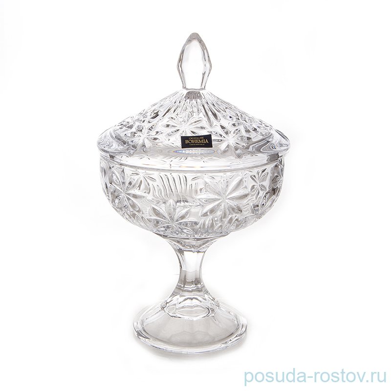 Ваза для конфет 24 см н/н с крышкой "Персей /Без декора"  / 053496