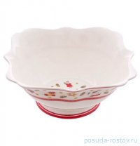Салатник 14,6 х 14,6 х 6,4 см квадратный &quot;Christmas world /Toys red&quot; / 337507