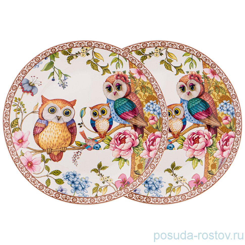 Набор тарелок 20,5 см 2 шт "owls family" / 229415