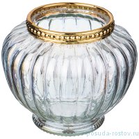 Подсвечник 9 х 8 см с металлическими элементами / 209351