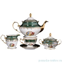 Чайный сервиз на 6 персон 15 предметов &quot;Аляска /Мадонна зелёная&quot; / 086863