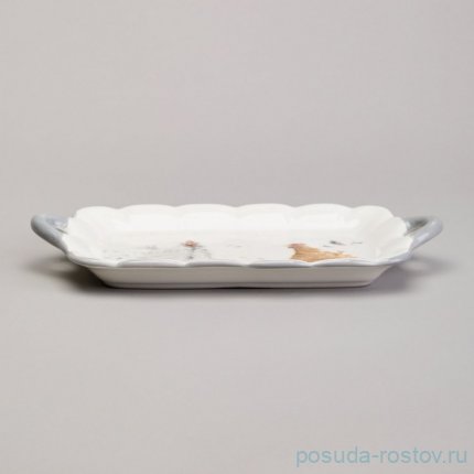 Блюдо 23,5 х 14 х 2,5 см прямоугольное с ручками &quot;funny hens&quot; / 368018