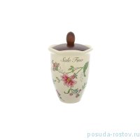 Банка для сыпучих продуктов 19 см с деревянной крышкой Соль &quot;Artigianato ceramico /Прованс&quot; / 253185