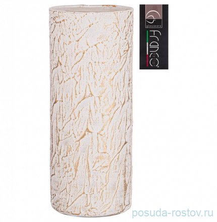 Ваза для цветов 12 х 30 см &quot;Cilindro tailor gold white&quot; / 288715
