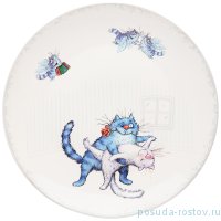 Тарелка 20,5 см 1 шт &quot;Синие коты /Любовь моя&quot; / 251960
