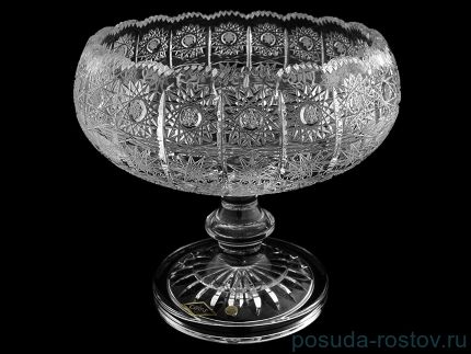 Ваза для фруктов 30,5 см н/н &quot;A.Crystal /Хрусталь резной&quot; / 139176