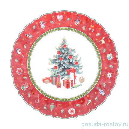 Блюдо 30 см круглое &quot;Christmas world /Bordo&quot; / 273690