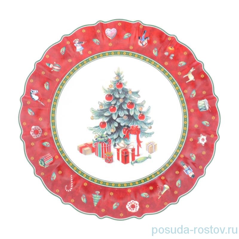 Блюдо 30 см круглое "Christmas world /Bordo" / 273690
